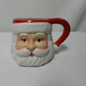 Celebrate It! Santa Christmas Holiday ceramic mug cup Micro Dish 15 oz NEW